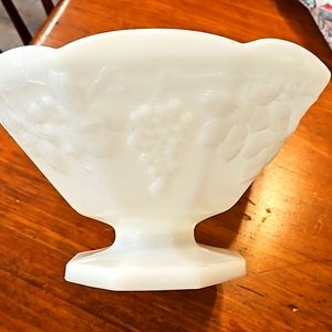 Anchor Hocking footed fruit bowl.